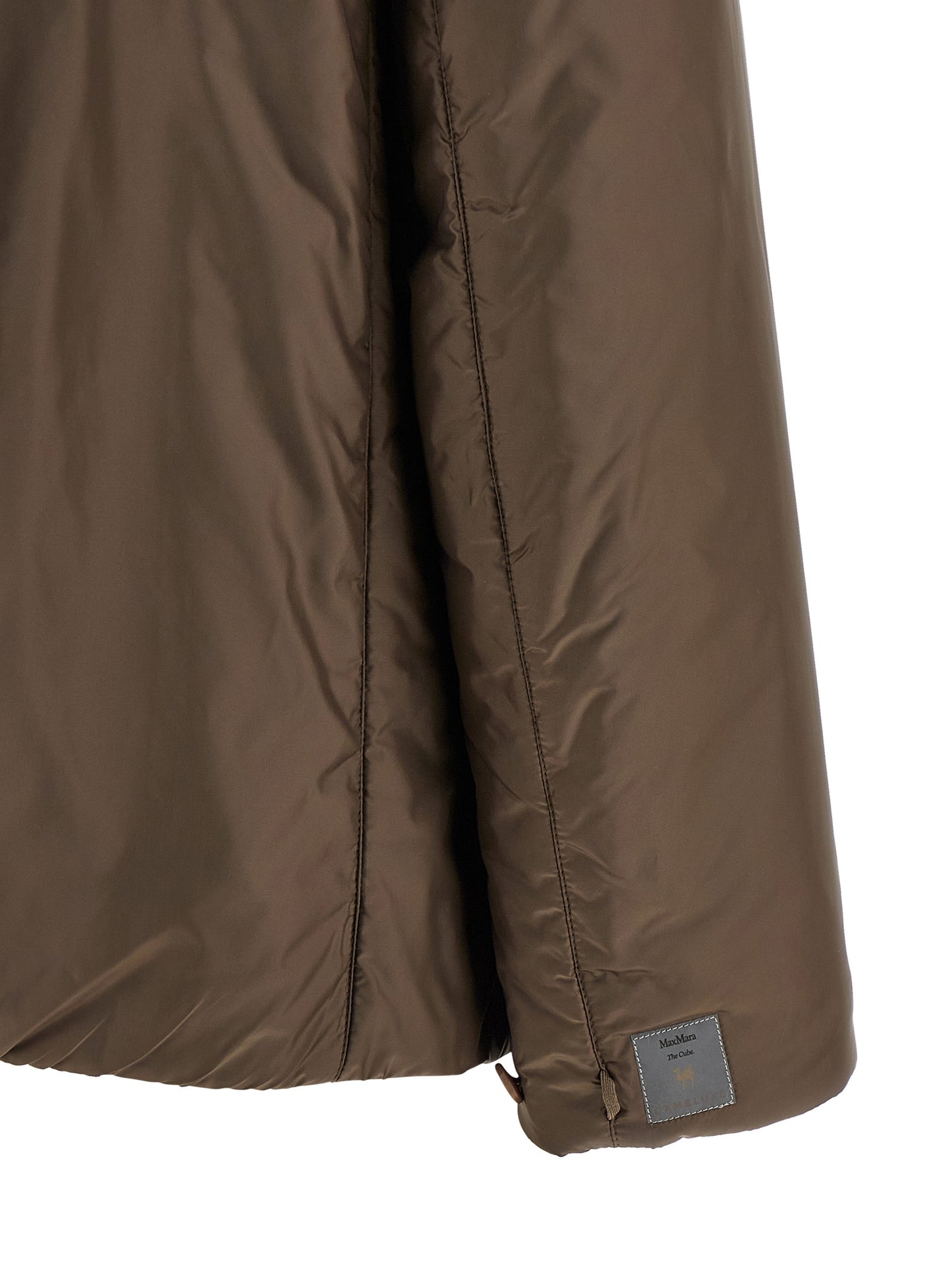 Chaqueta larga Max Mara de poliéster marrón