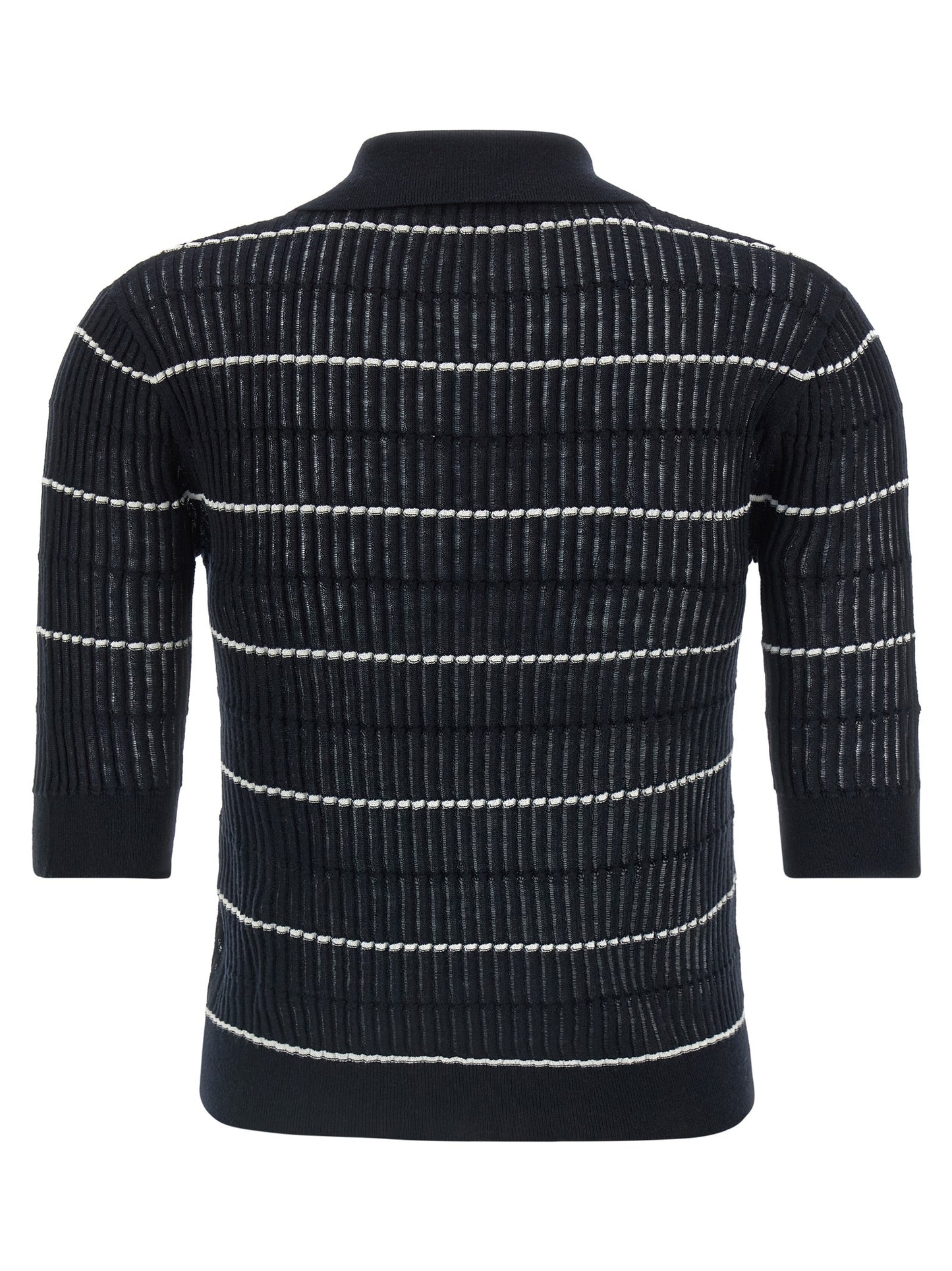 Polo de seda azul Max Mara