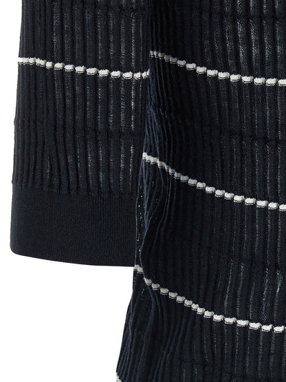 Polo de seda azul Max Mara