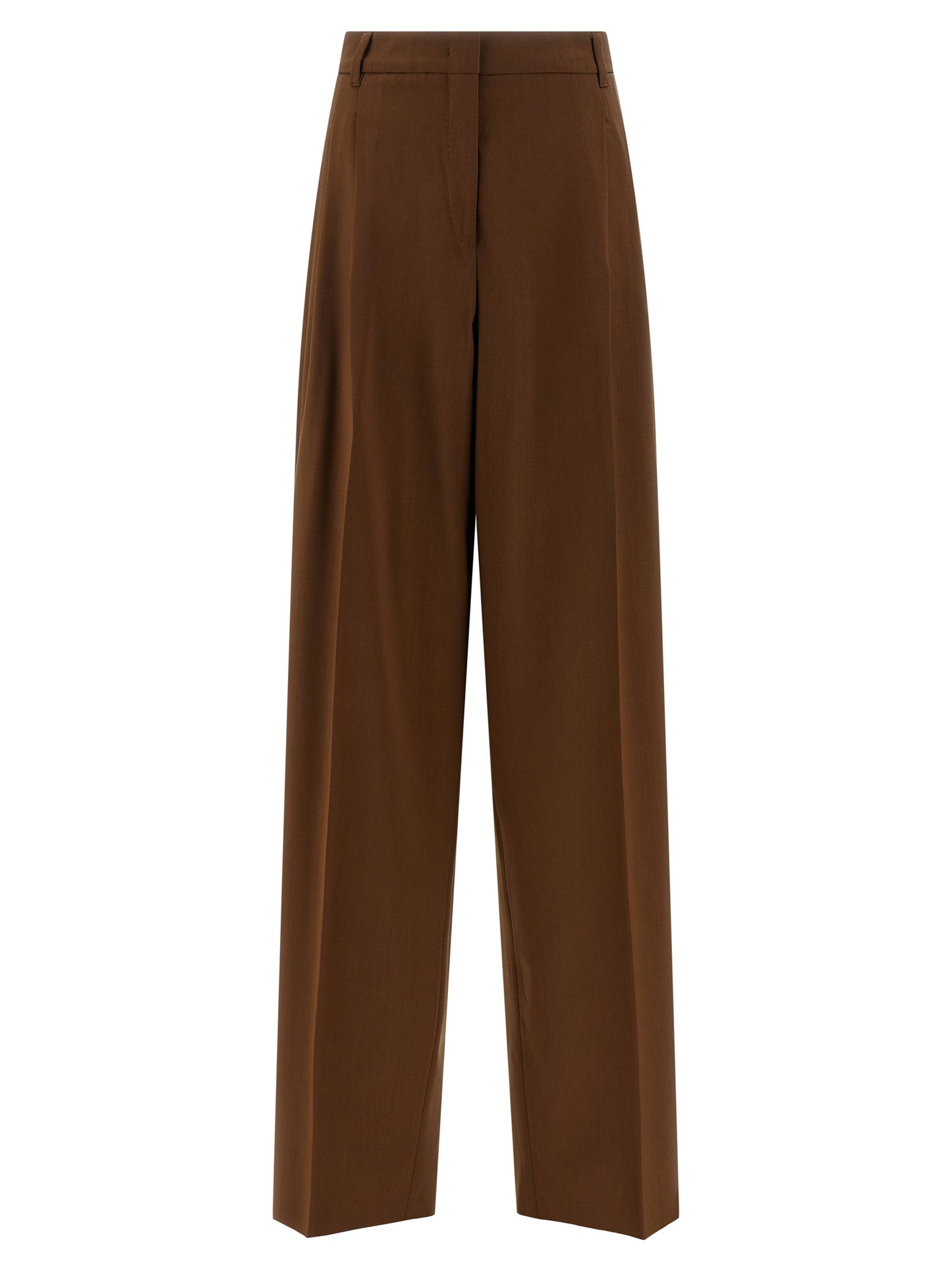 Pantalones casuales Max Mara de lana virgen marrón
