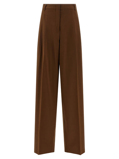 Pantalones casuales Max Mara de lana virgen marrón