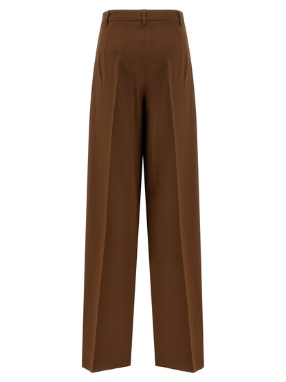 Pantalones casuales Max Mara de lana virgen marrón