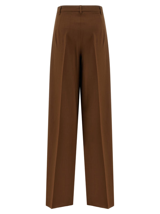 Pantalones casuales Max Mara de lana virgen marrón
