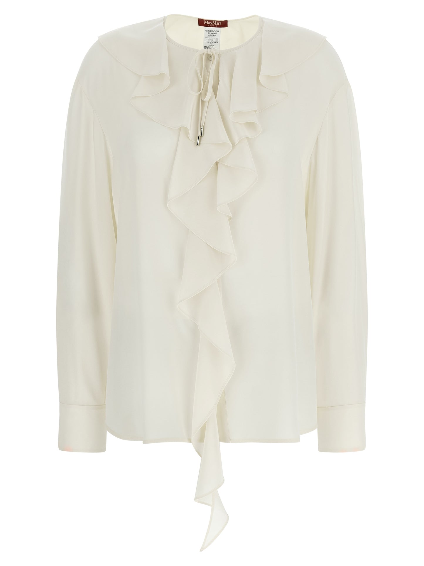 Max Mara Blusa de Seda Blanca