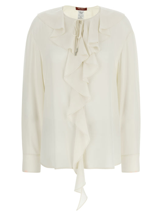 Max Mara Blusa de Seda Blanca