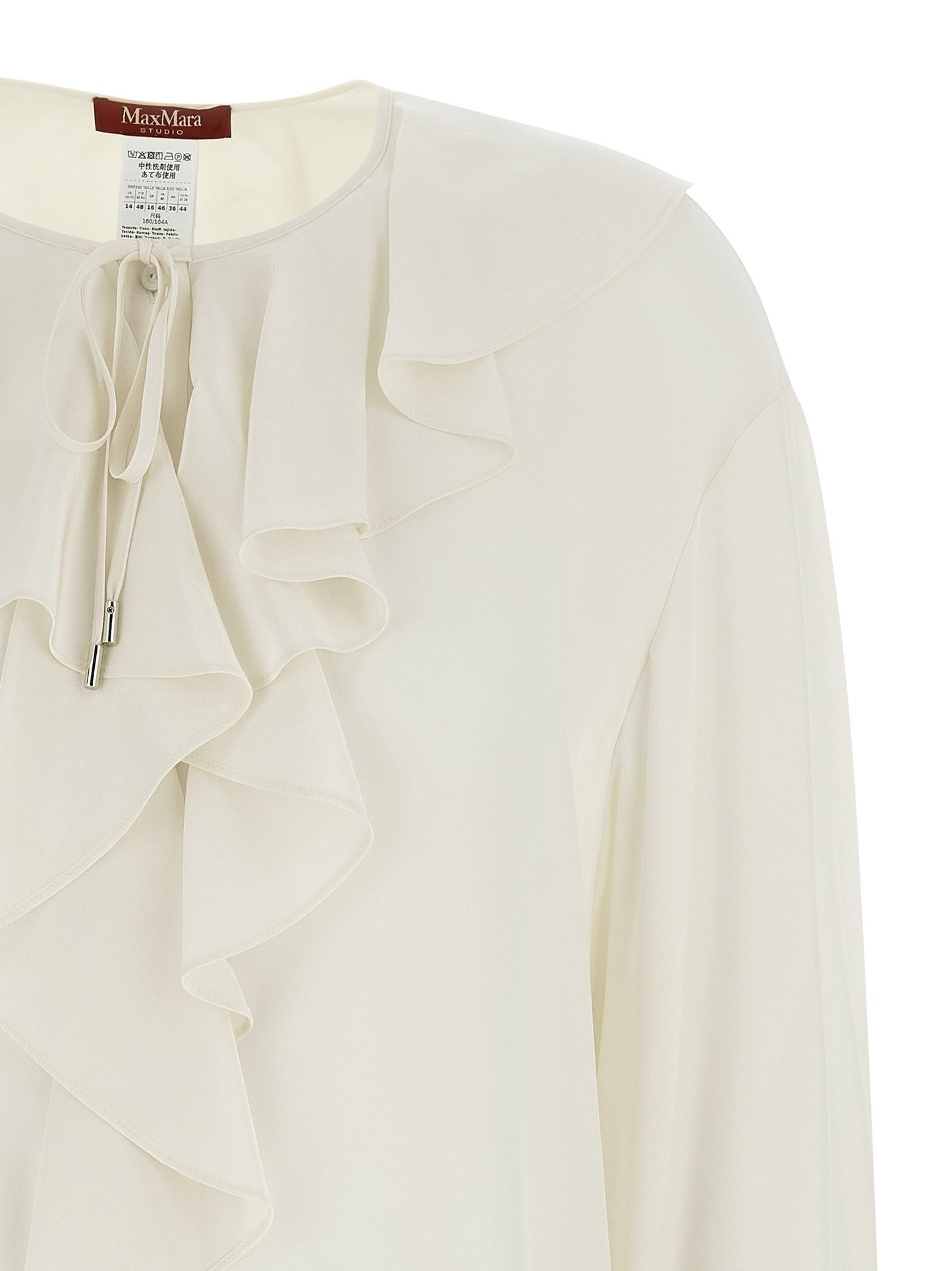 Max Mara Blusa de Seda Blanca