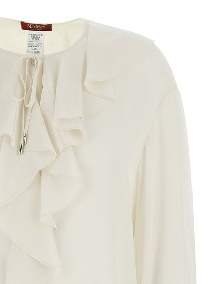 Max Mara Blusa de Seda Blanca