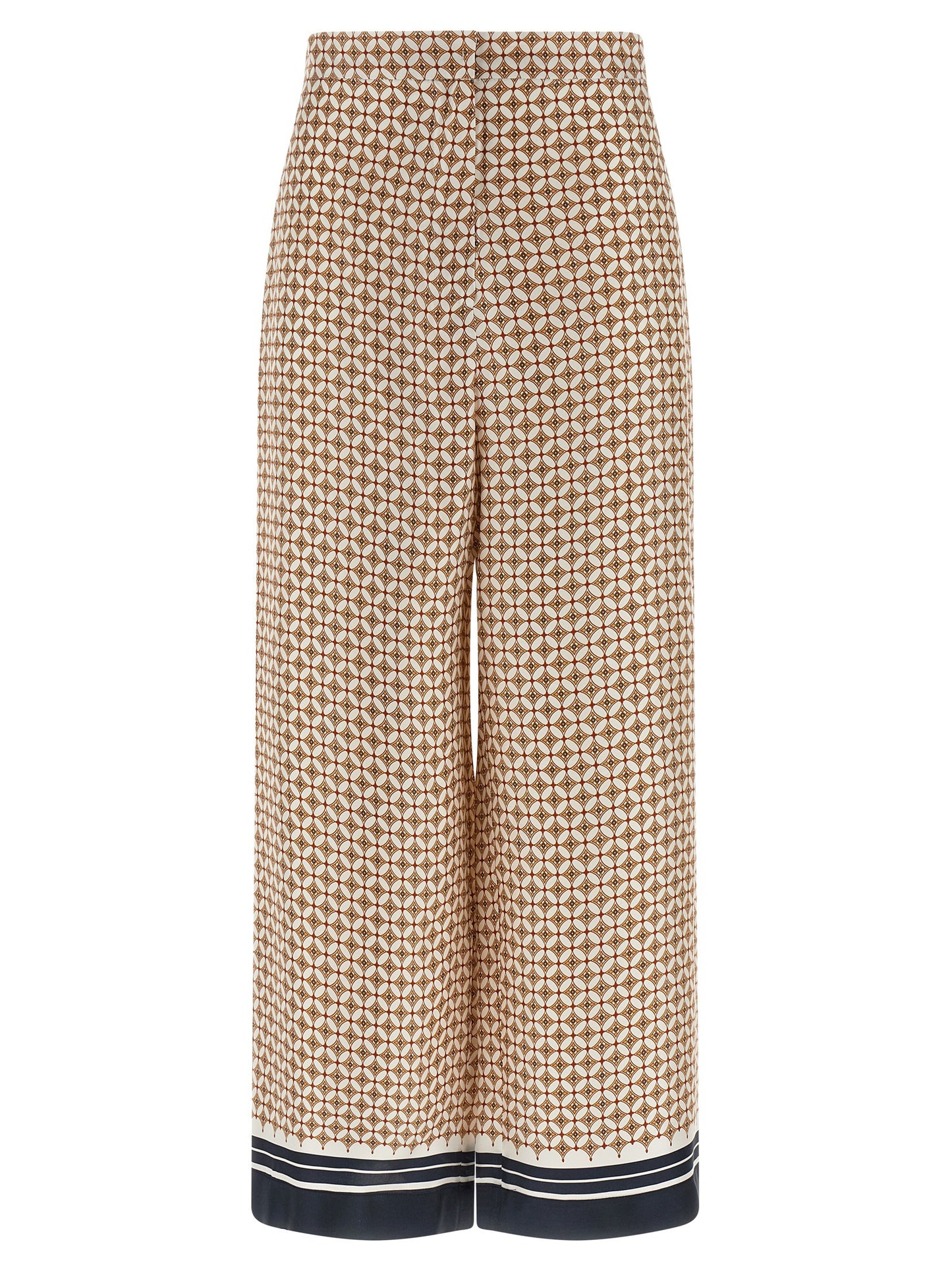 Pantalones de seda azul Max Mara