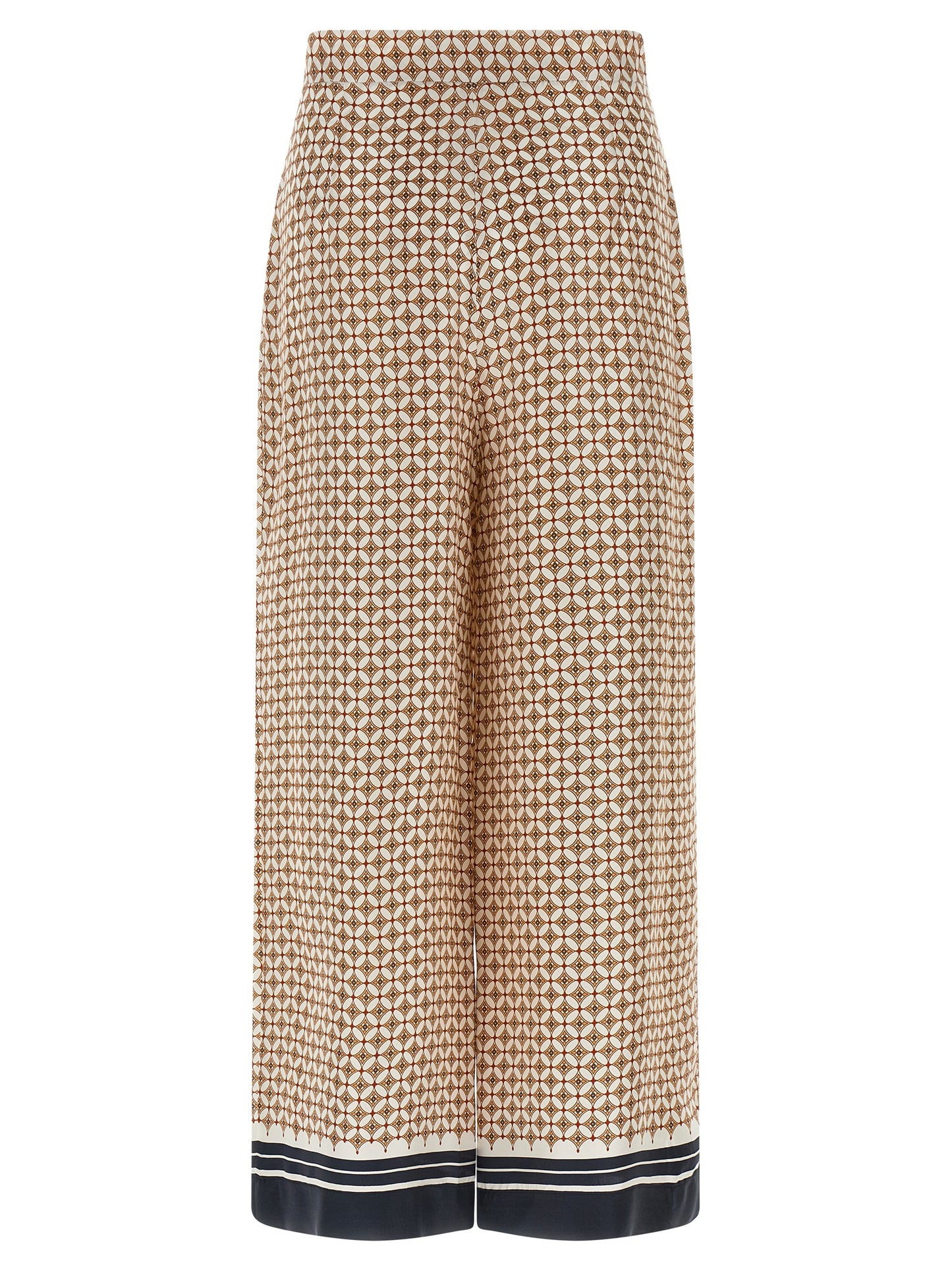 Pantalones de seda azul Max Mara