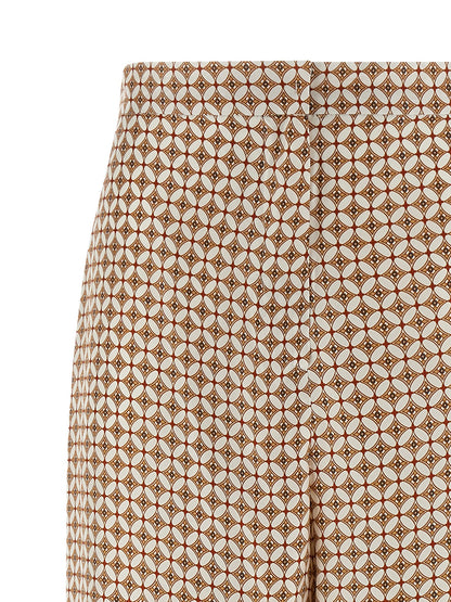Pantalones de seda azul Max Mara