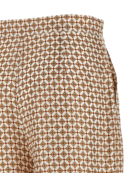 Pantalones de seda azul Max Mara