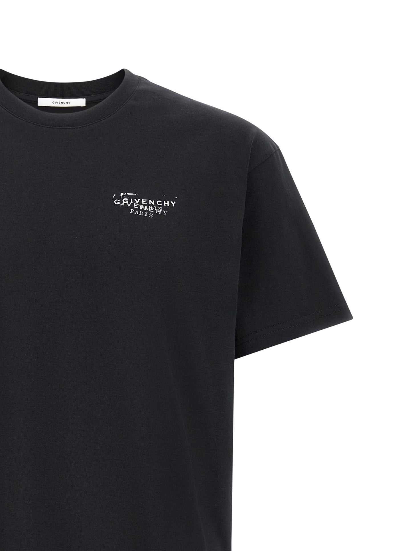 Camiseta negra de algodón Givenchy
