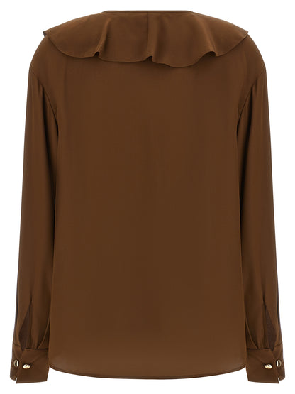 Blusa de seda marrón Max Mara