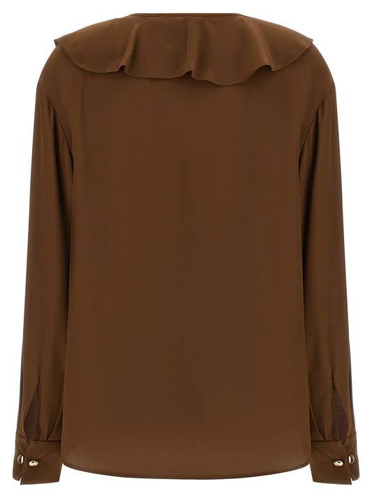 Blusa de seda marrón Max Mara