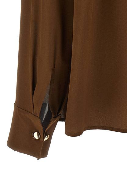 Blusa de seda marrón Max Mara