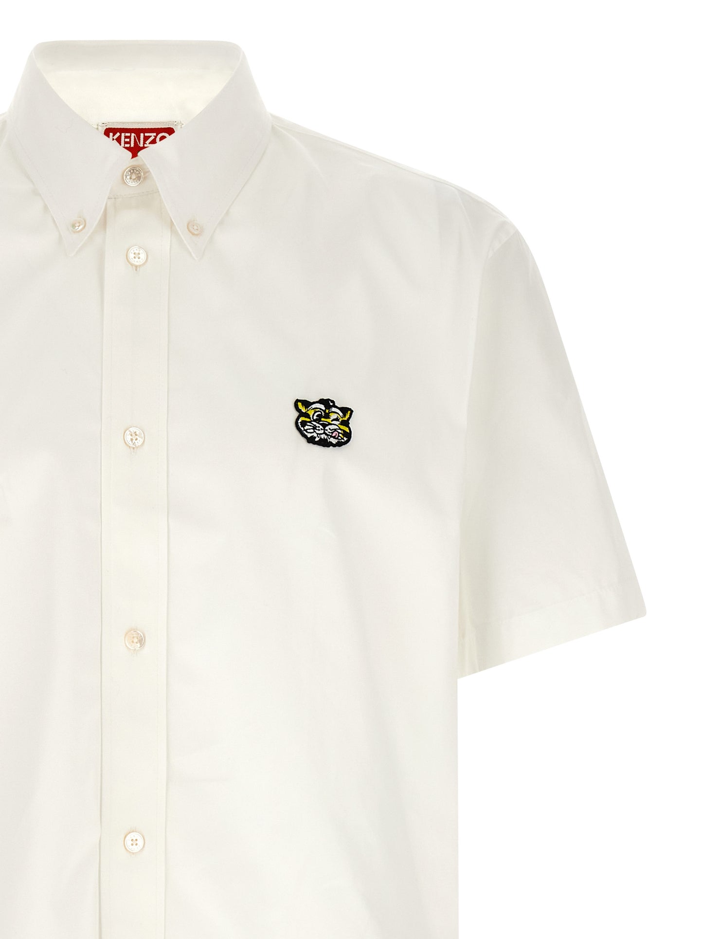 Blusa blanca de algodón Kenzo