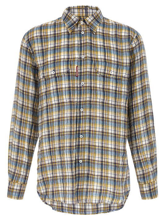 Blusa de lino multicolor Dsquared²