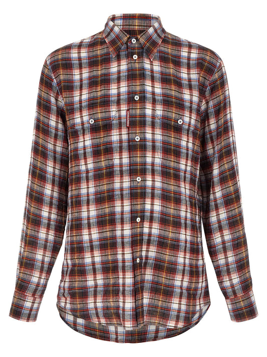 Blusa de lino multicolor Dsquared²