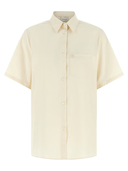 Blusa de algodón beige de Ferragamo