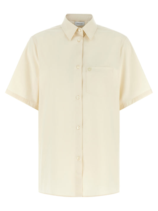 Blusa de algodón beige de Ferragamo