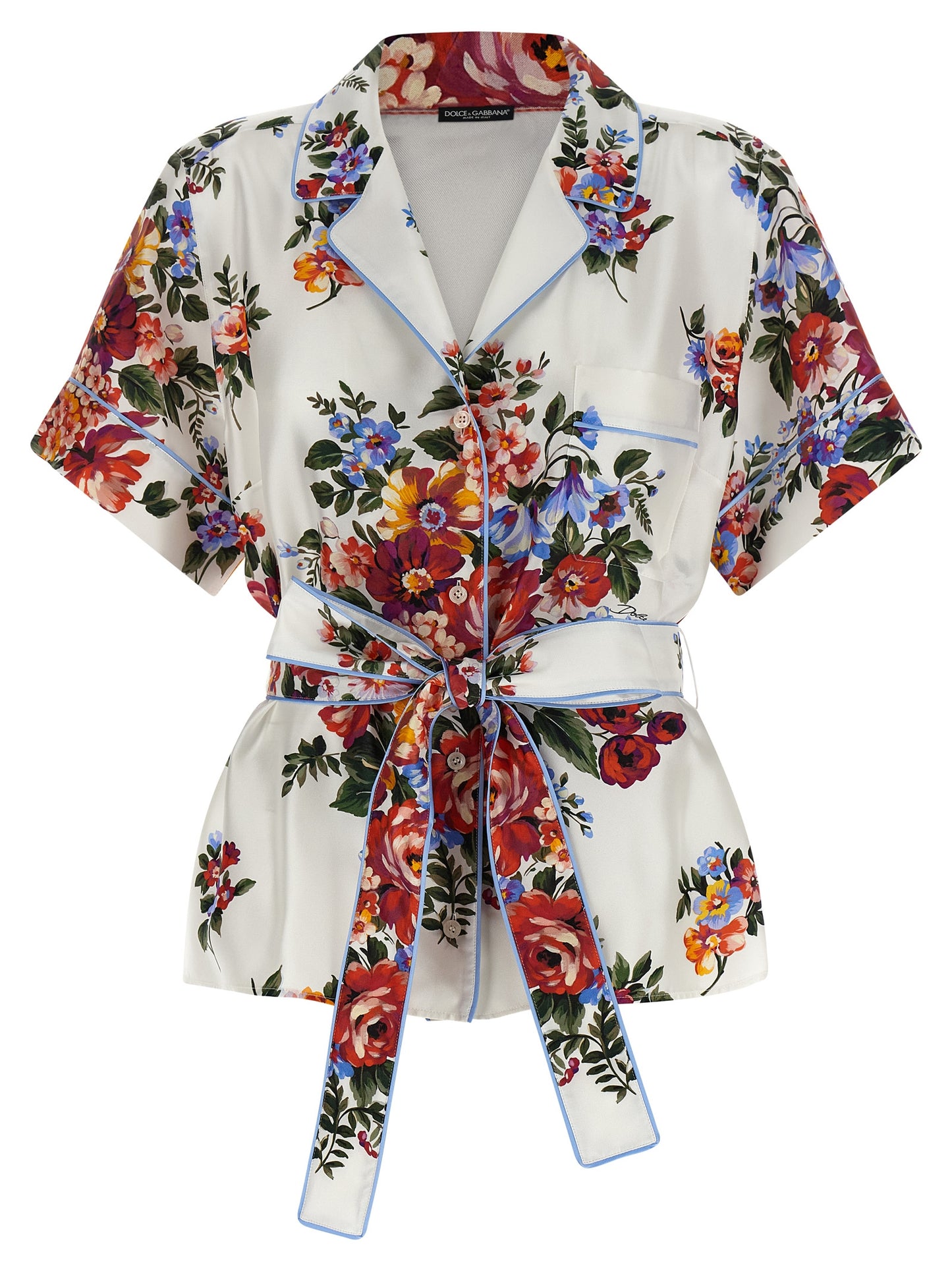 Blusa de seda blanca Dolce & Gabbana
