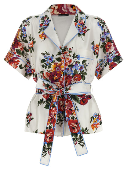 Blusa de seda blanca Dolce & Gabbana