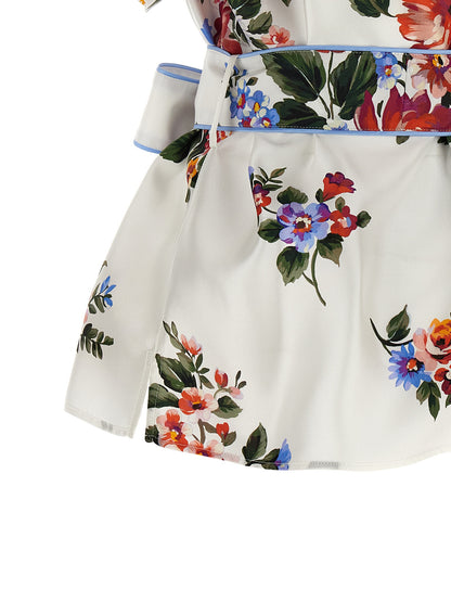 Blusa de seda blanca Dolce & Gabbana