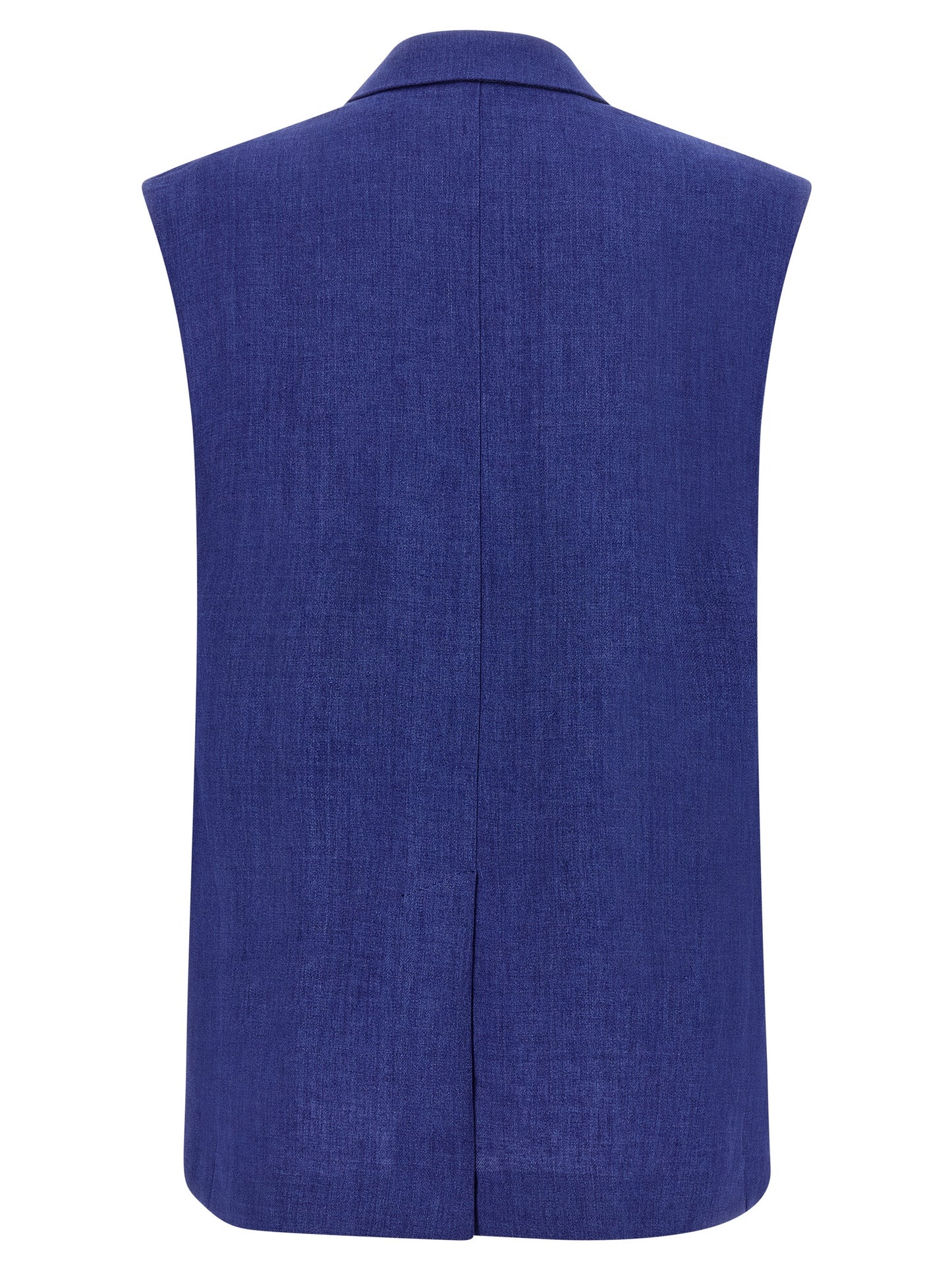Veste sans manches en lin bleu Max Mara