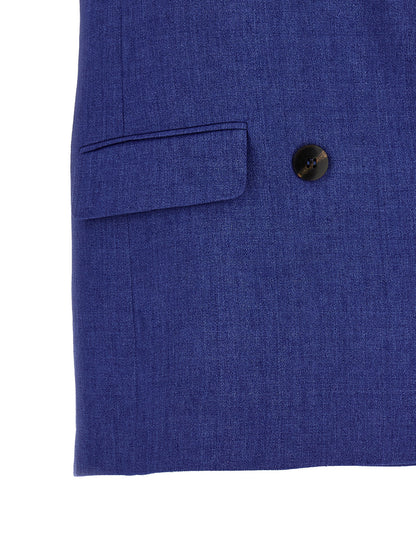 Veste sans manches en lin bleu Max Mara