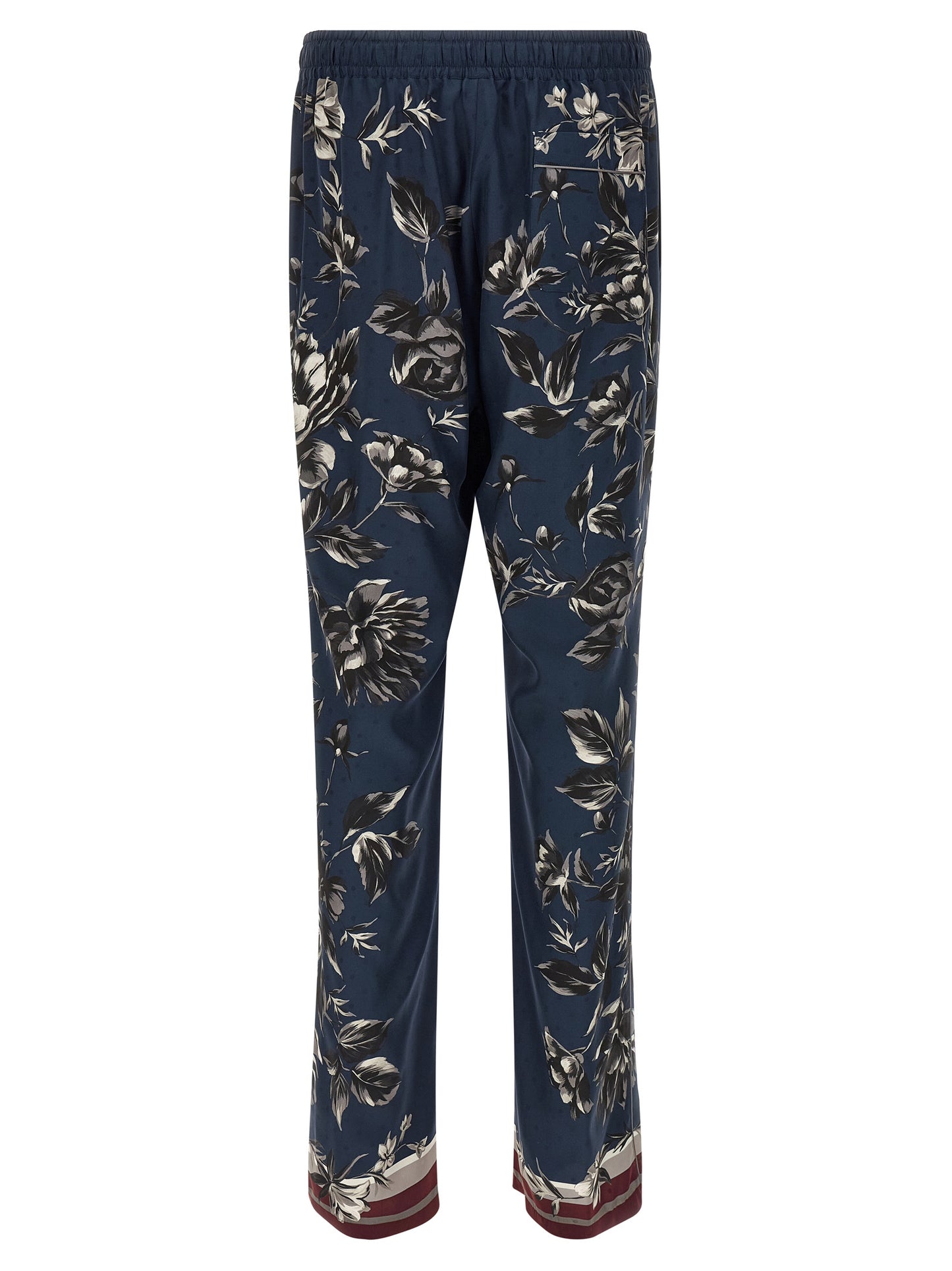 Pantalon décontracté en soie bleue modèle Vanity Dolce & Gabbana