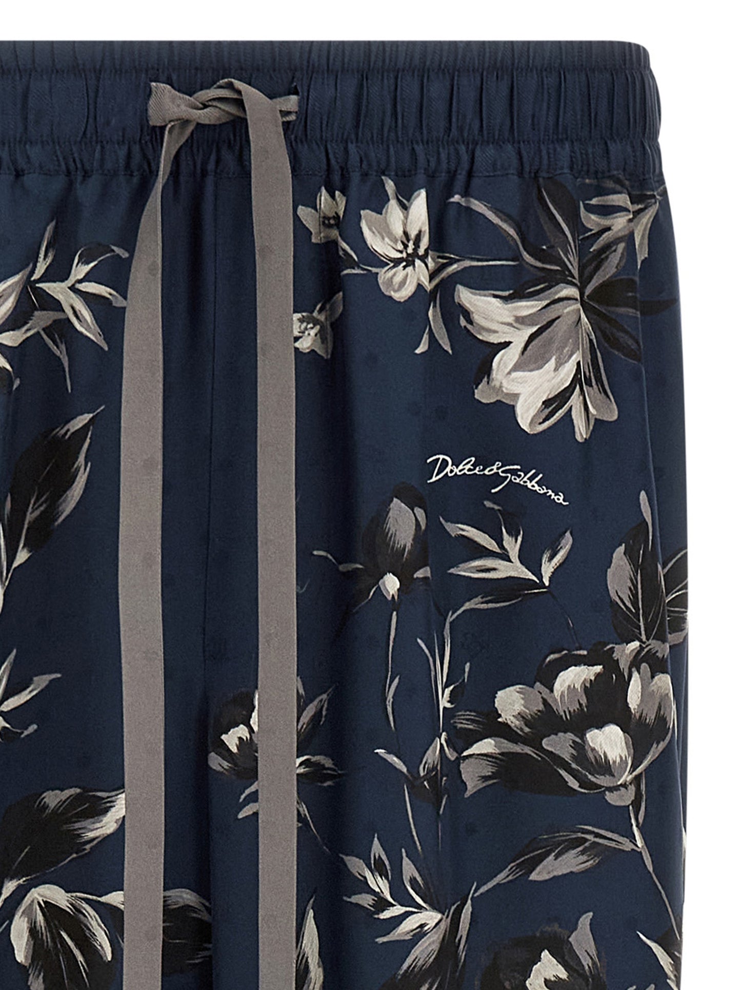 Pantalon décontracté en soie bleue modèle Vanity Dolce & Gabbana