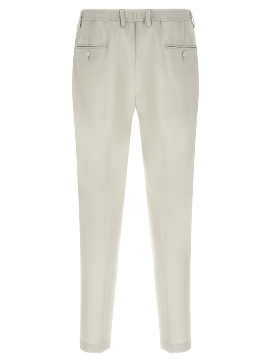 Dolce & Gabbana Pantalones de Vestir Beige de Lana Virgen
