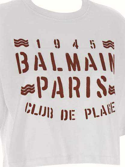 Camiseta Balmain de Algodón Blanco