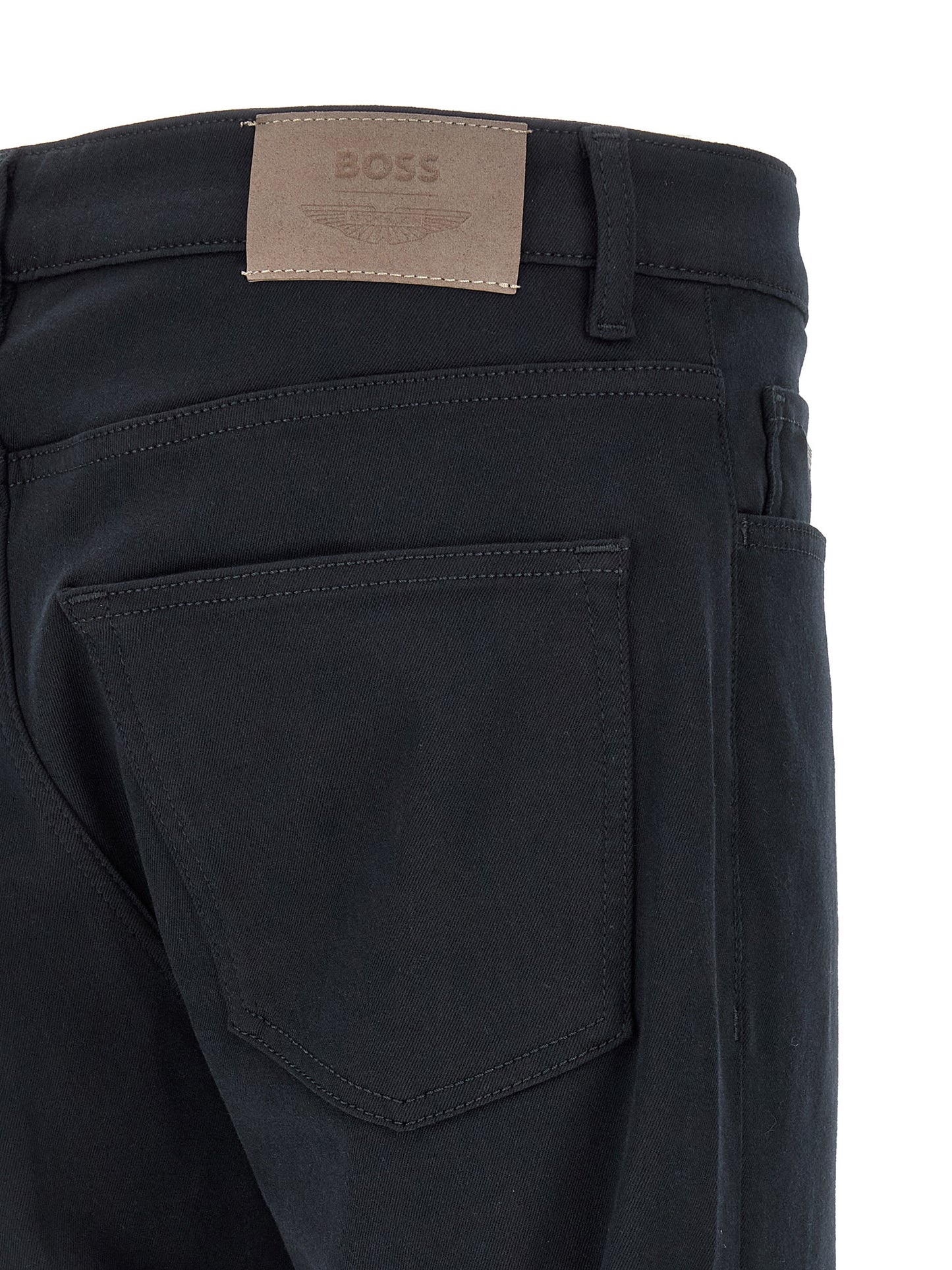 Jean Hugo Boss en polyester bleu coupe droite modèle H-Delaware_01