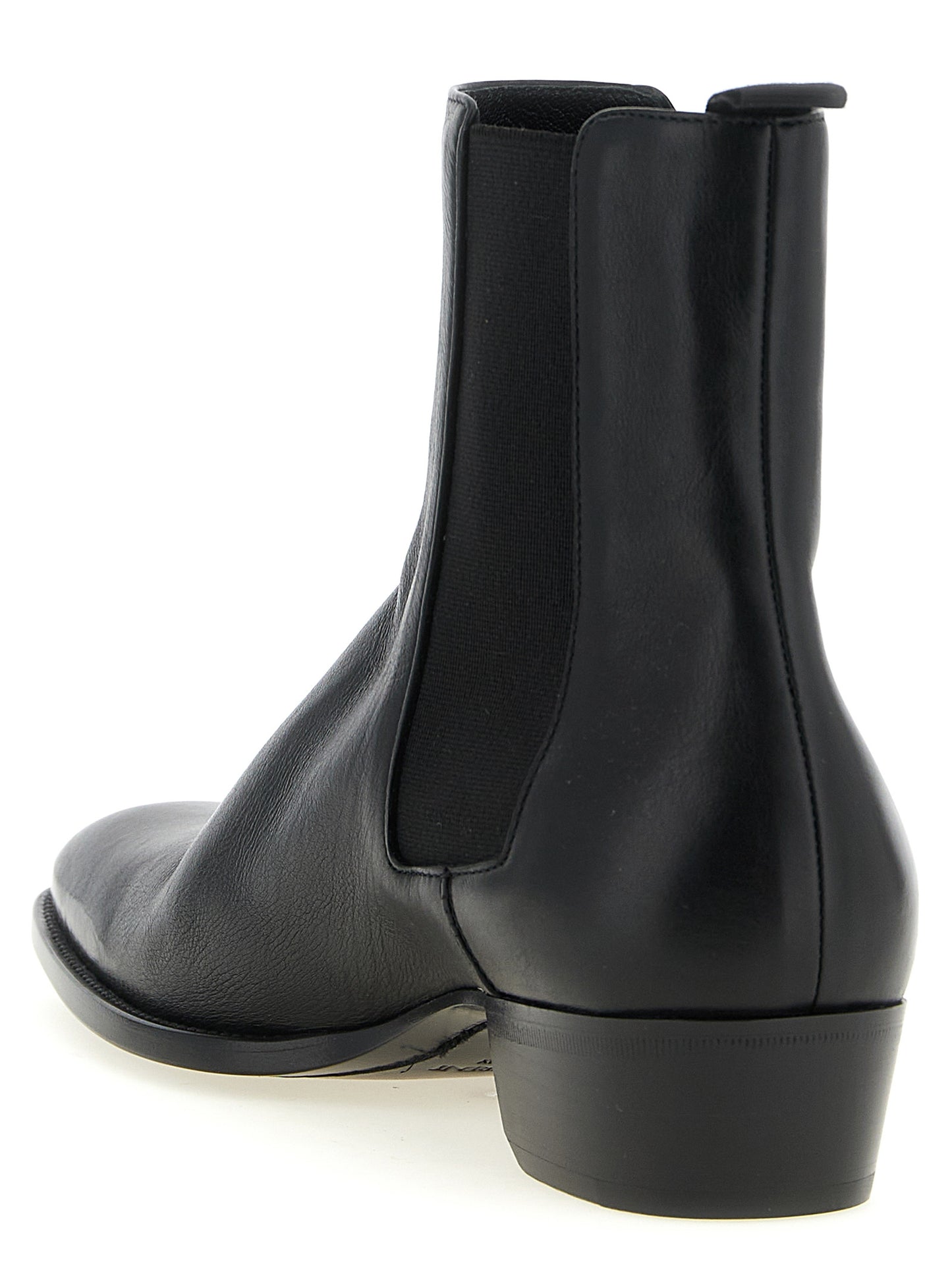 Botines Chelsea Saint Laurent de piel de becerro negra