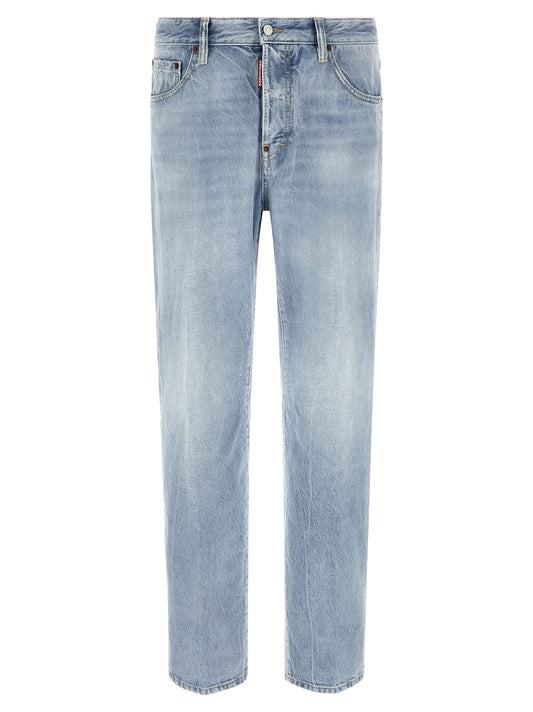 Vaqueros Dsquared² azules de algodón con pernera recta
