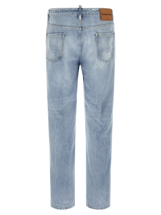 Vaqueros Dsquared² azules de algodón con pernera recta