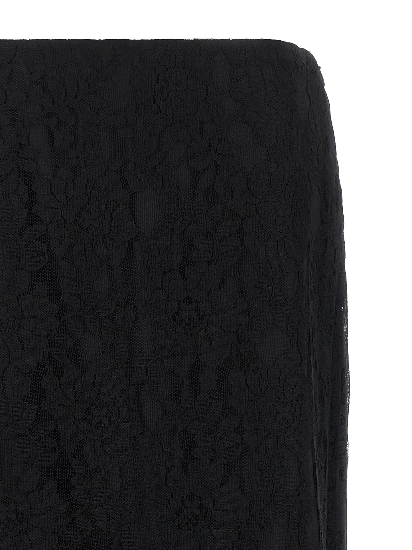 Falda midi Valentino Garavani de algodón negro