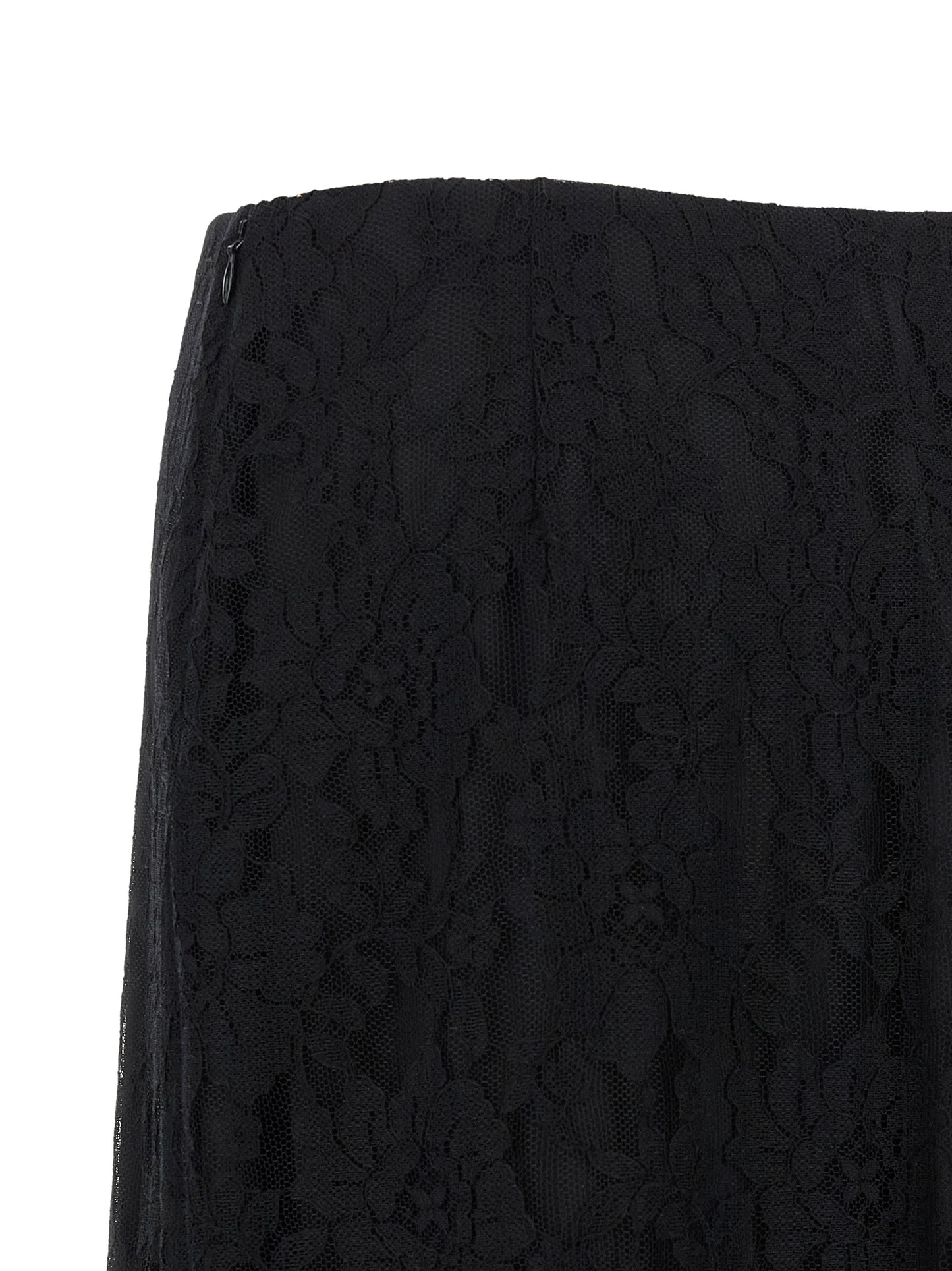 Falda midi Valentino Garavani de algodón negro