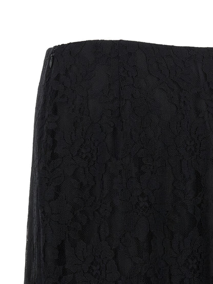 Falda midi Valentino Garavani de algodón negro