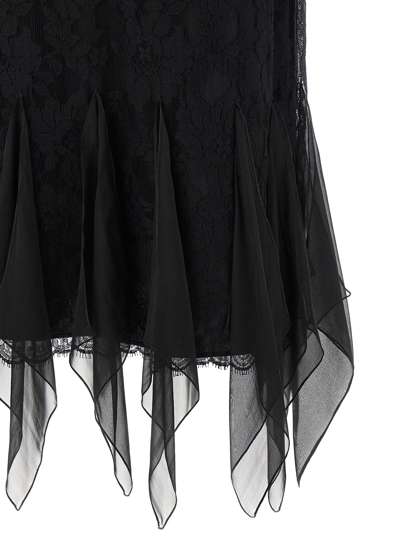 Falda midi Valentino Garavani de algodón negro