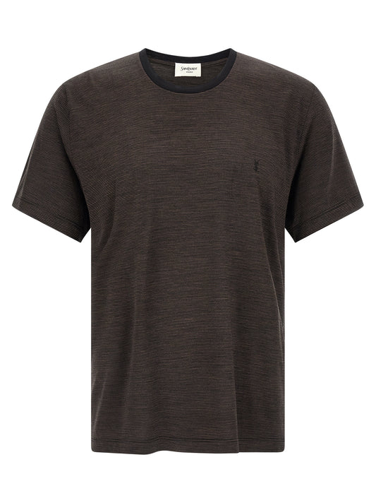 Camiseta Saint Laurent de lana marrón