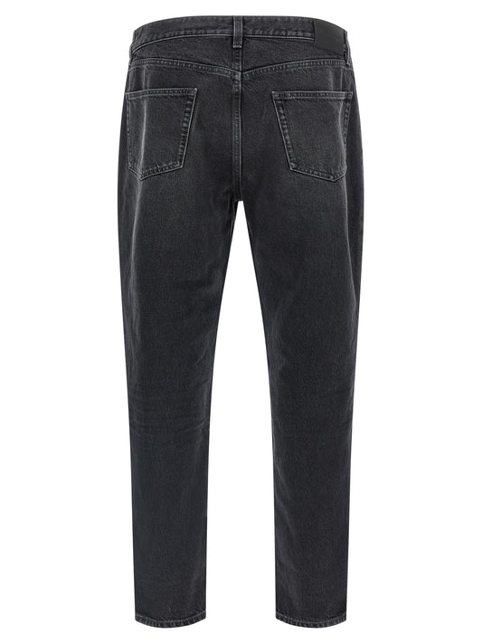 Vaqueros Saint Laurent negros de algodón de pernera recta