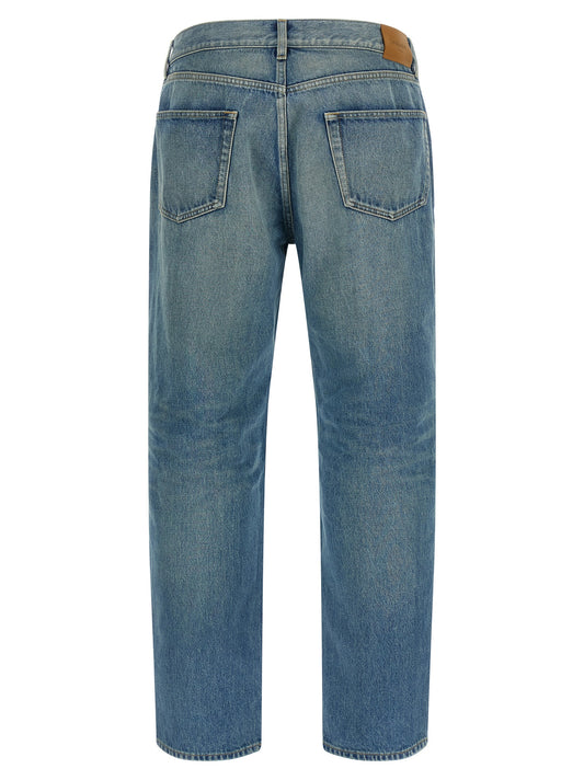 Vaqueros rectos Saint Laurent de algodón azul