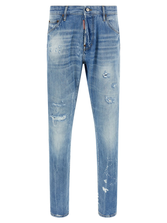 Vaqueros Dsquared² azules de algodón con pernera recta