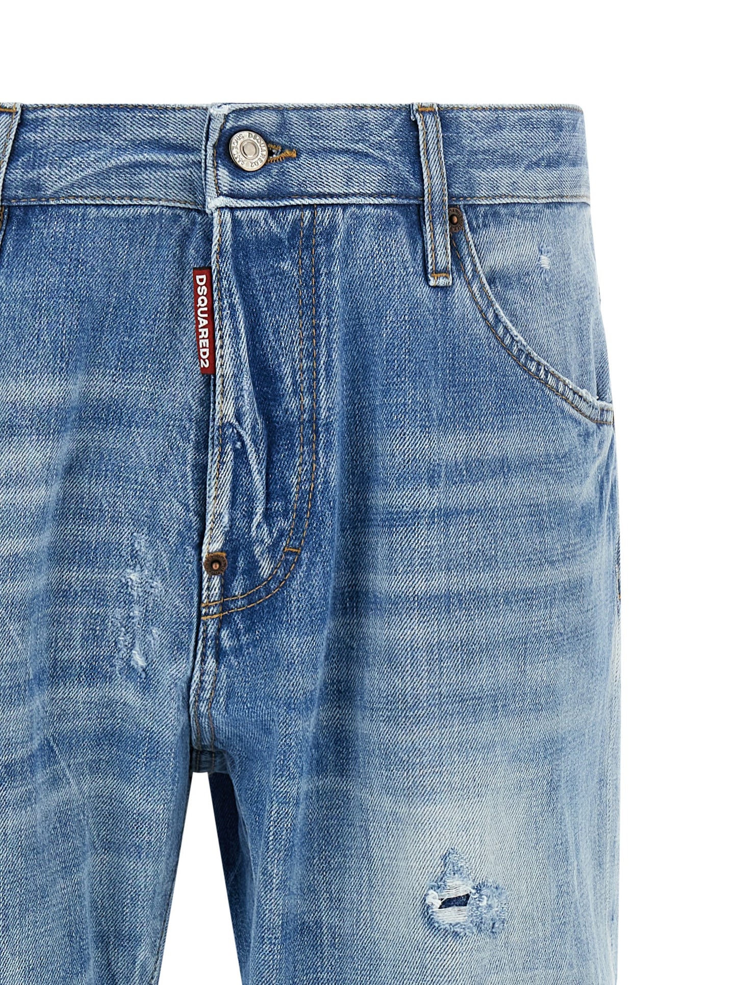 Vaqueros Dsquared² azules de algodón con pernera recta