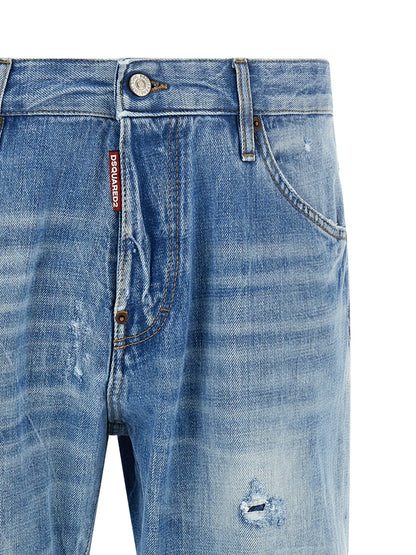 Vaqueros Dsquared² azules de algodón con pernera recta