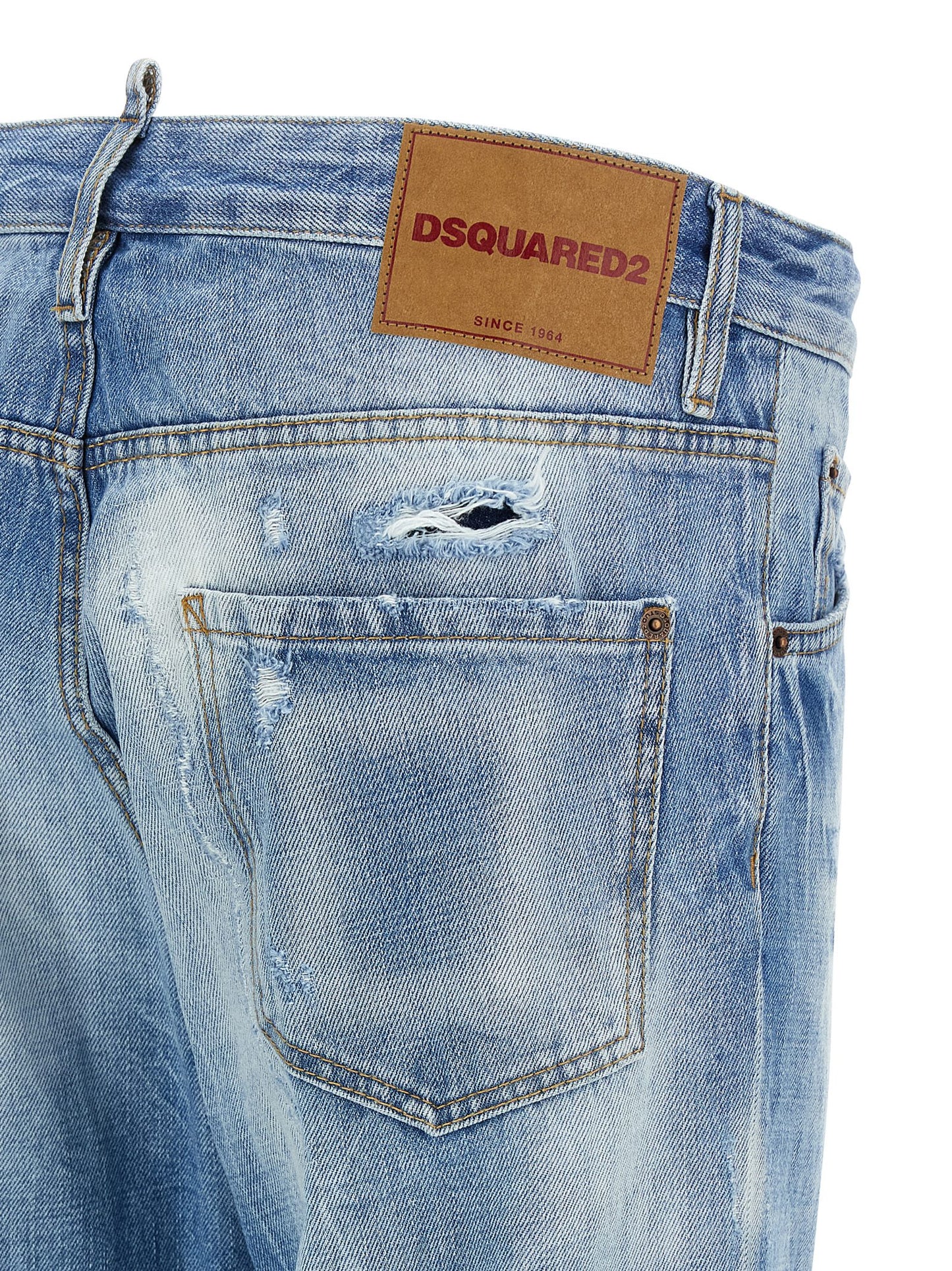 Vaqueros Dsquared² azules de algodón con pernera recta