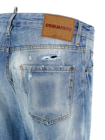 Vaqueros Dsquared² azules de algodón con pernera recta