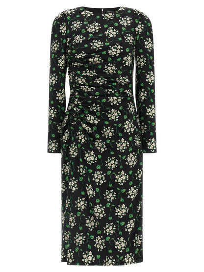 Vestido midi sintético negro de Dolce & Gabbana